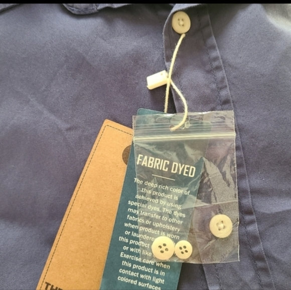 THREAD WAVE Men's Short Sleeve Button-Down Classic-Fit Shirt Blue Size 2XL - Picture 3 of 7